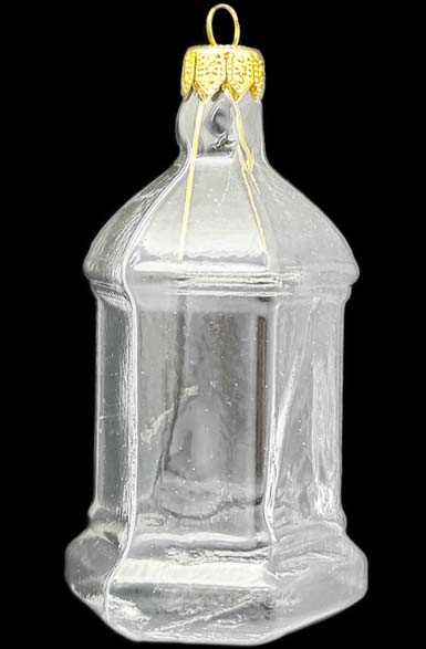 Стеклянная елочная игрушка Заготовка Фонарик Новогодний 10 см 161505700